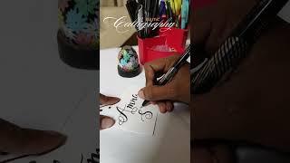 Name Calligraphy ️‍🩹 #amna #amnasherin#namecalligraphy #calligraphy #cursive #cute #fontstyle #diy
