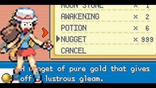 Pokemon Fire Red and Leaf Green - Nugget Bridge Trick Unlimited Money