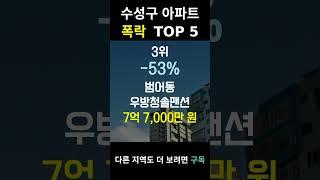 대구 수성구 아파트 폭락? TOP5 알려드림!