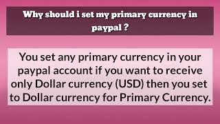 HOW TO CHANGE PRIMARY CURRENCY IN PAYPAL