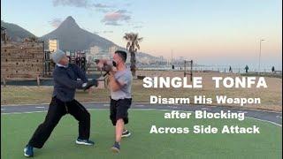 Tonfa Training with a Live Opponent | Disarm | Okinawa Karate | Tactical Kobudo | Single Tonfa Tech