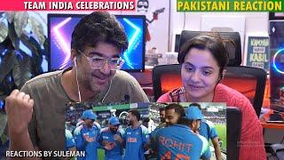 Pakistani Couple Reacts To Team India Dressing Room Winning Moments | Cake Cutting | CT 2025