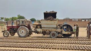 Bricks How To Make With Machine Mud bricks making complete process|| amazing skill work