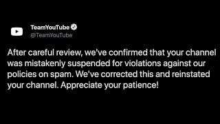 YouTube Reversed My Ban!