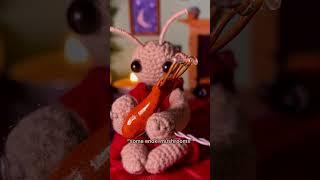 beetle friend give you a scalp massage 🪲 #asmrsounds #crochetdoll  #beetlelove #asmrroleplay