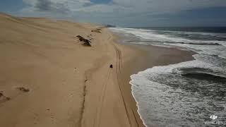 Sea Rescue Support Crew for the PE2EL Surf Ski Challenge. Beach driving at its best.