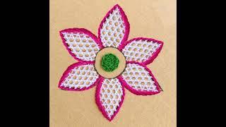 Bordado Basic Latest Flower fancy stitch /Hand Embroidery most easy florar design needle work