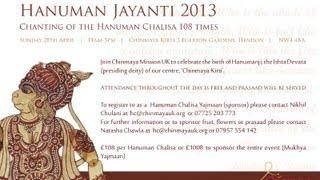 Chinmaya Mission UK Hanuman Jayanti 2013 Part 1