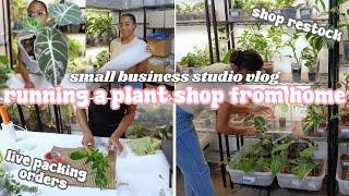 Running a Plant Store From Home Vlog🪴Packing Orders, Weekly Shop Restock, Tips for Selling Plants