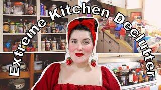 EXTREME Kitchen Declutter Before and After | Weird Gadgets I don't need, Pyrex, and more!