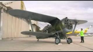 Polikarpov I-153 Tchaika Engine Startup