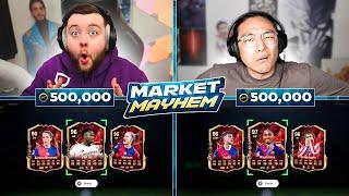 TOTS RED VINI JR VS TOTS RED RAPHINA IN MARKET MAYHEM!!!