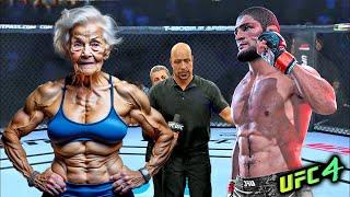 Khabib Nurmagomedov vs. Grandmother is an Athlete (EA sports UFC 4)