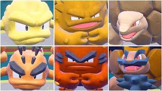 FULL GEODUDE EVOLUTION TEAM! Shiny Geodude, Graveller, Golem Alola Form Moveset Scarlet Violet