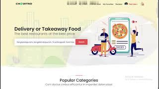 Food Ordering Software - Customer Website  Demo - Chowtro