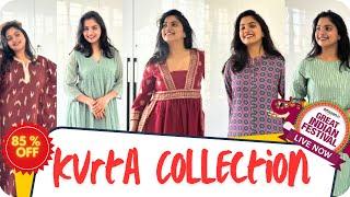 Kurta collection | ದೀಪಾವಳಿಗೆ ಈಗ ನಡಿತಿರೋ offer 85% offer ️ | Bhumika Basavaraj