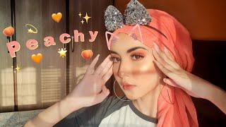 Peachy glittery makeup |Fatima Zaidi