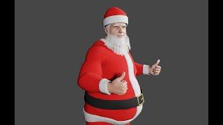 Santa Claus 3D Model Rigged
