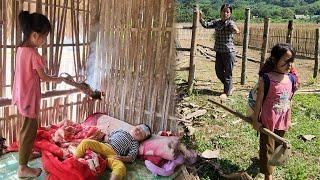 Mother takes care of her sick brother, adopted daughter goes to the field alone to do all the work