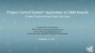 Project Control System* Application to O&M Awards