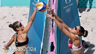 Germany dominates hometown hopeful France in women's beach volleyball | Paris Olympics | NBC Sports