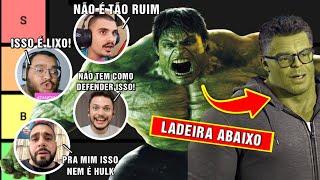 RANKEANDO TODOS OS HULKS DO CINEMA DO PIOR AO MELHOR - COM IGOR DCNAUTA, GUI FELIX E RENO PACÍFICO