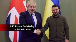 British PM UK  Johnson meets Ukraine's  