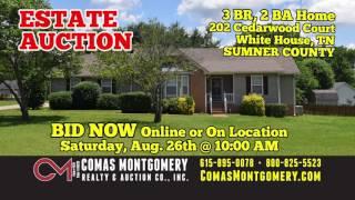 Upcoming Auctions - August 2017 from Comas Montgomery Realty and Auction Co.