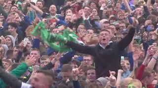 Incredible Atmoshpere ! Northern Ireland fans singing Sweet Caroline   (EURO 2016)