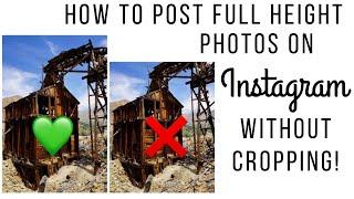 How to Post FULL Height Photos on Instagram WITHOUT CROPPING