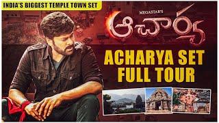 Acharya Set Full Tour|Indias Biggest set tour|Way to acharya set | Megastar Chiranjeevi | Ram Charan