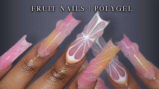 CITRUS SUMMER POLYGEL NAILS 3D Fruit Nail Art Tutorial