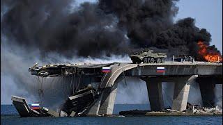  11 MINUTES AGO! CRIMEAN BRIDGE – IN SMITHEREENS! TAURUS Missile Ripping Putin's Pride Apart!