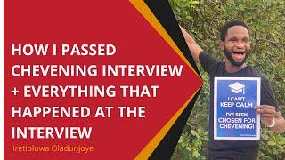 How I Passed Chevening Interview + Everything That Happened | Iretioluwa Oladunjoye