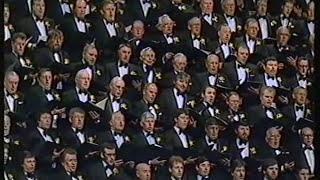 Treorchy Male Choir singing "Sanctus" on St David's Day, 1989