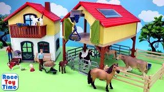 New Schleich Farm House Playset plus Animals Toys For Kids