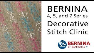 Decorative Stitch Clinic Part 2: BERNINA 570, 590 and 790 Models