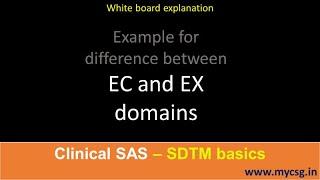 SDTM: EC vs EX - example for difference between EC and EX domains