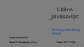 Learn Javascript: Working with Strings- Check substring : indexOf()