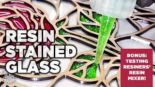 GORGEOUS Resin Art Stained Glass made EASY! DIY Epoxy Resin Tutorial