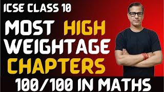 Chapter Wise Weightage | ICSE Class 10 | @sirtarunrupani