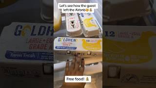 Let’s see how the guest left the Airbnb FREE FOOD! #cleantok #airbnbcleaning #cleaninghacks