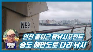 인천 송도 낚시 해안도로 다리 교차구간 출퇴근 포인트