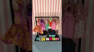 Barbie DIY Clothes Rack Tutorial #shorts