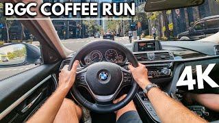 4k Coffee Run in BGC, Metro Manila Philippines (BMW 318d F30 POV Drive)