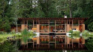 Contemporary House Design Connecting Nature and Living World by Integrating Pond and the Residence