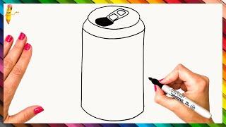 How To Draw A Can Of Soda Step By Step - Can Of Soda Drawing