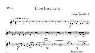 Divertissement - A. Roussel (no flute audio, flute part)