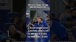 Top 5 FASTEST INSIDE-THE-PARK HOME RUNS in MLB history!