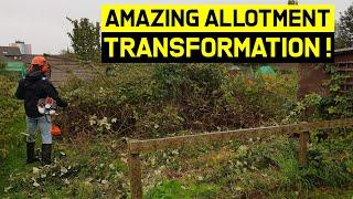 Overgrown Allotment Transformation & Beginning a greenhouse base - JB's Allotment Diary March 2020